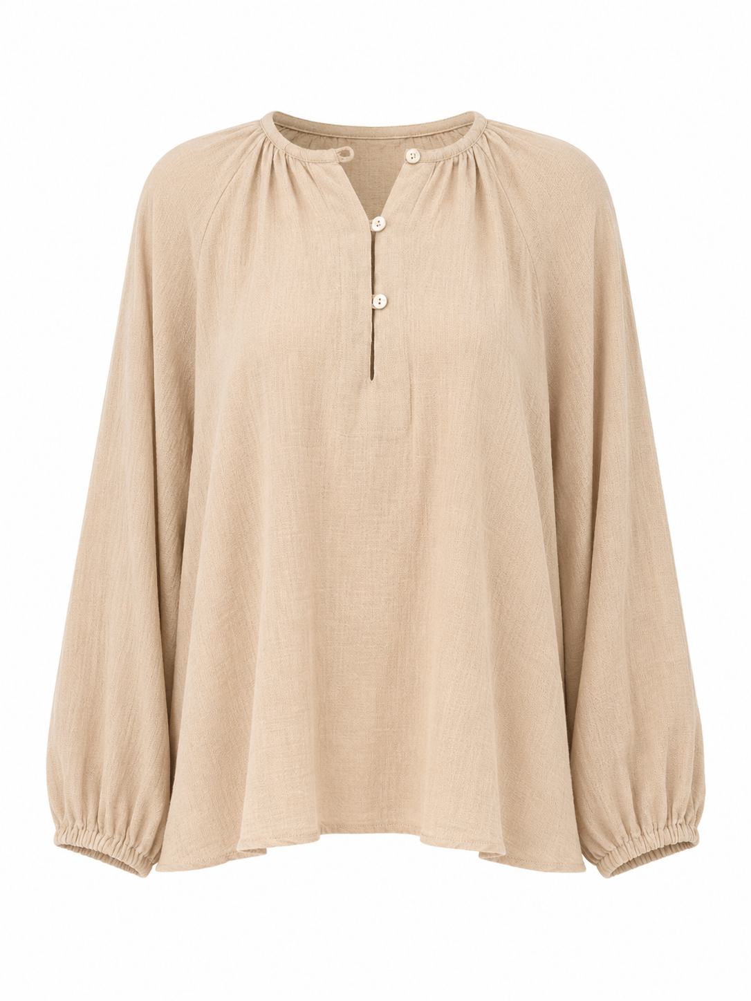 GURU LOOSE-FIT SPECIAL WEAVE COTTON BLOUSE