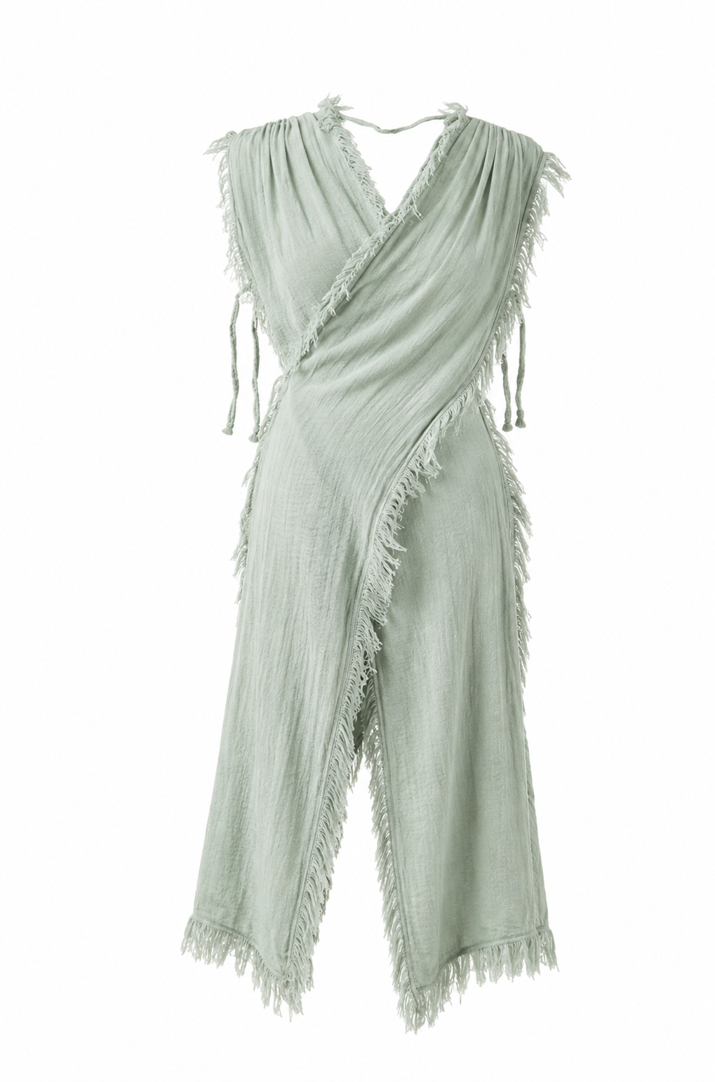 KIRKE Dirty Stitch Detailed Cross Kimono