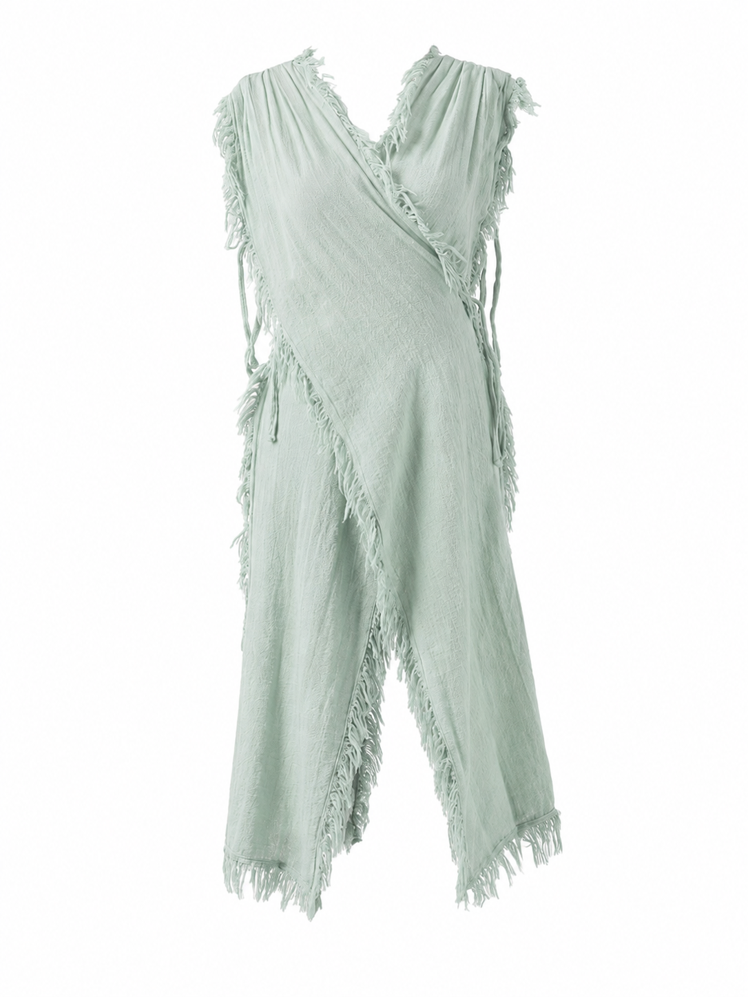 KIRKE Dirty Stitch Detailed Cross Kimono