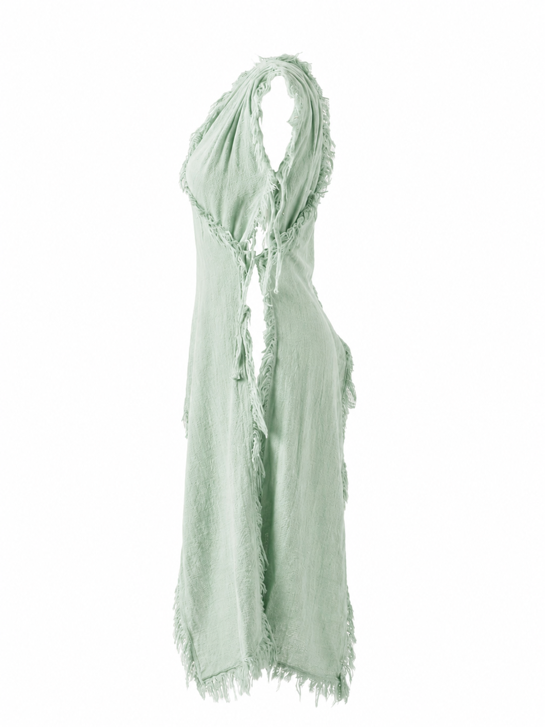 KIRKE Dirty Stitch Detailed Cross Kimono