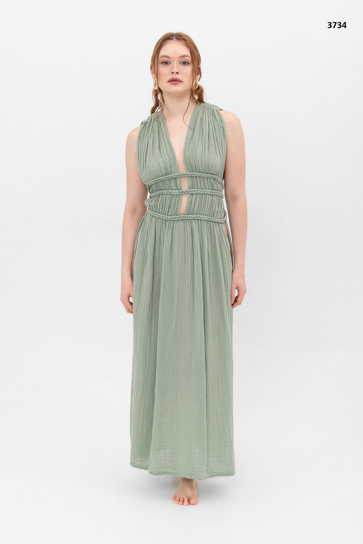 KYBELE TRIPLE BRAIDED STRAP DRESS