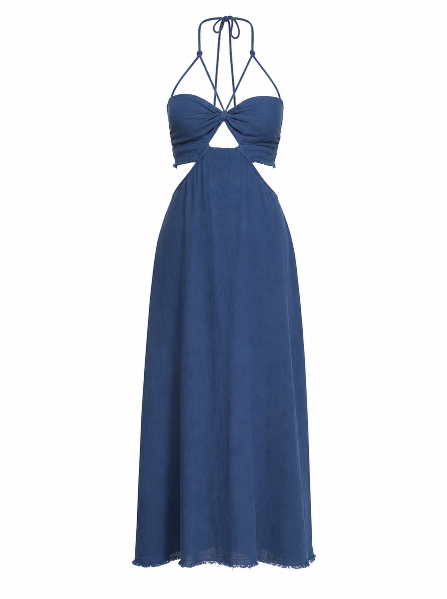 Calypso Halter Yaka Maksi Elbise