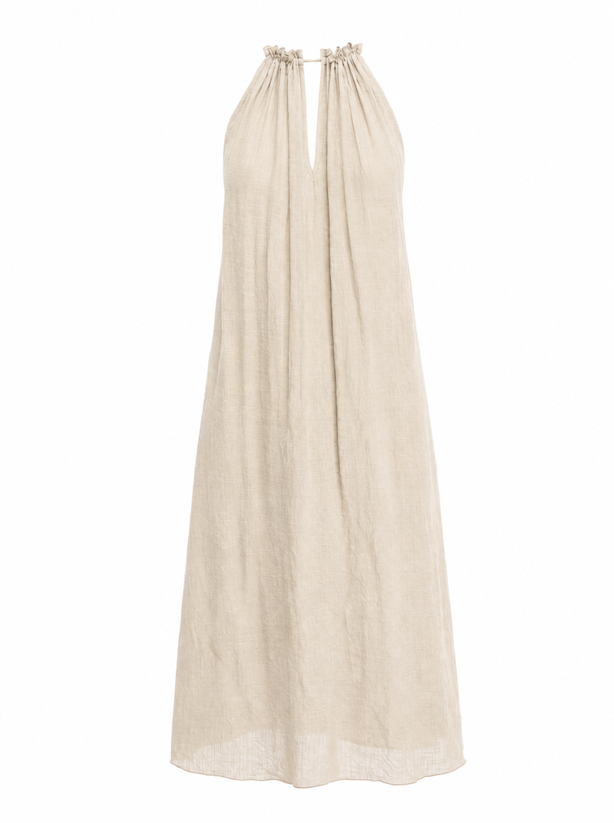 Nyx Halter Yaka Pamuklu Maxi Elbise