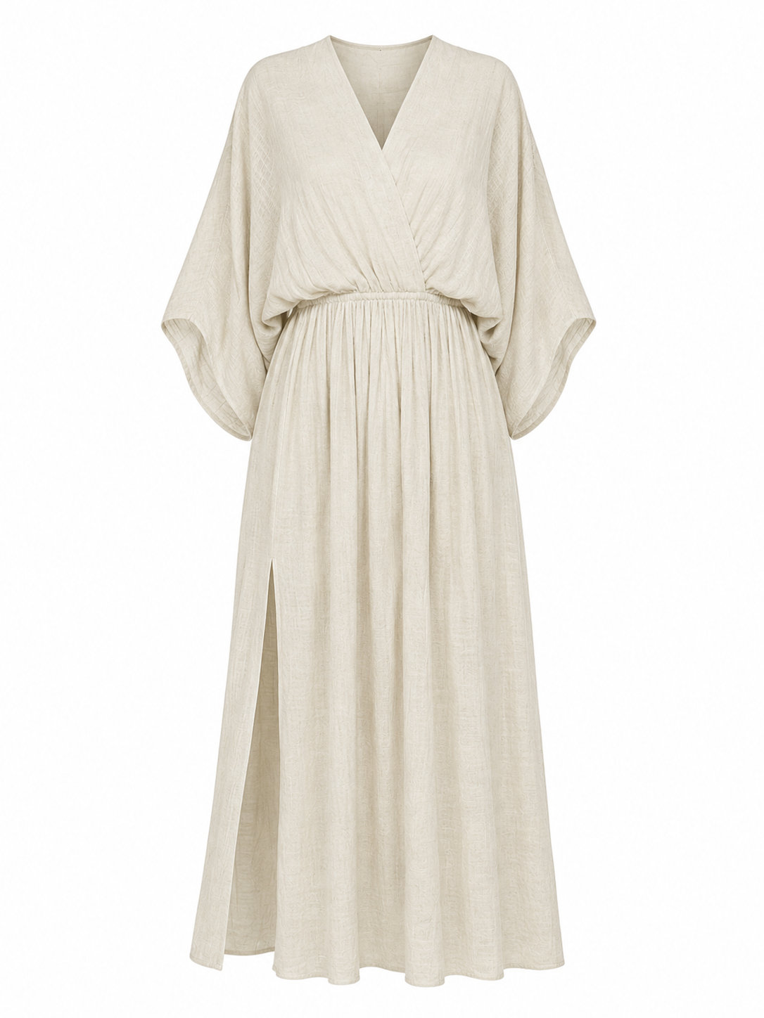 GODDESS BIRTH DERİN V YAKA DETAYLI UZUN ELBİSE