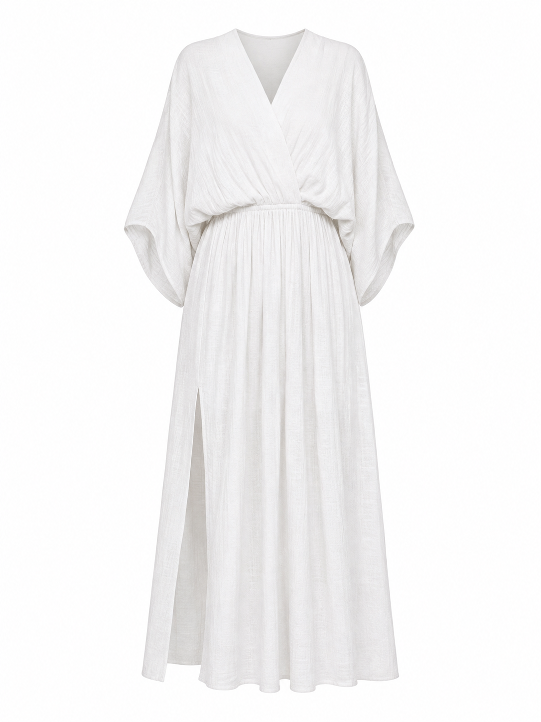 GODDESS BIRTH DERİN V YAKA DETAYLI UZUN ELBİSE