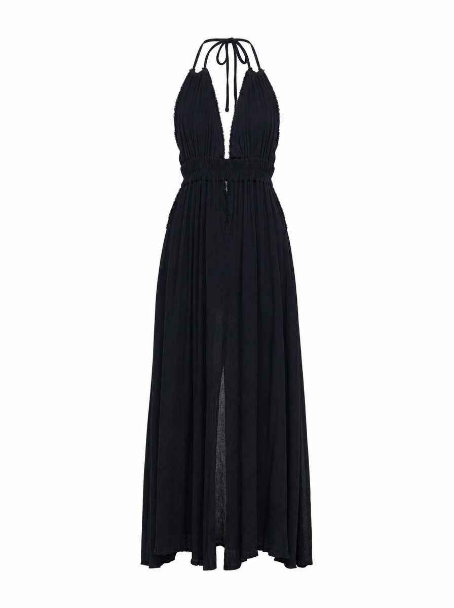 Hecate Halter Yaka Viskon Maxi Elbise