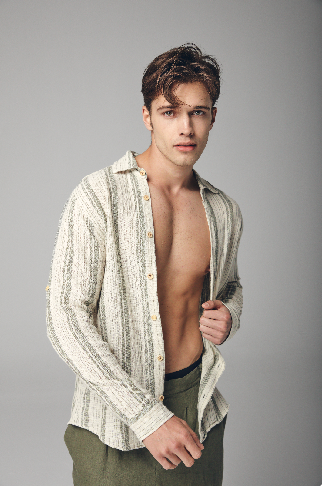 POSEIDON STRIPED COTTON SHIRT