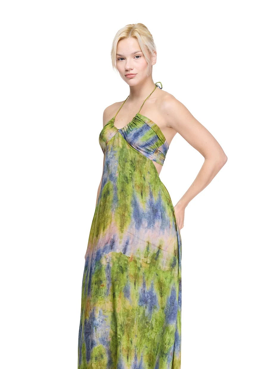 Dora Viskon Batik Elbise