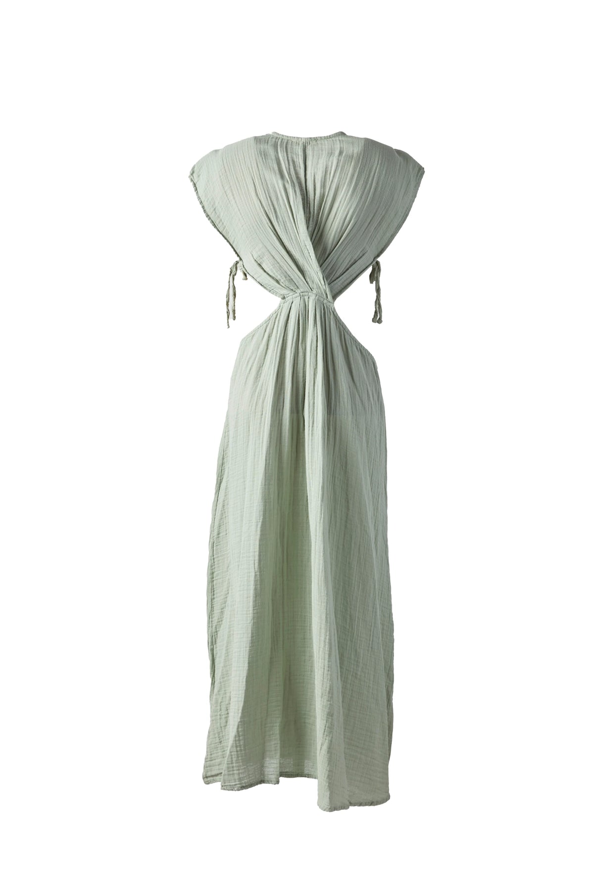 SAHANA LONG COTTON DRESS WITH SIDE TIES
