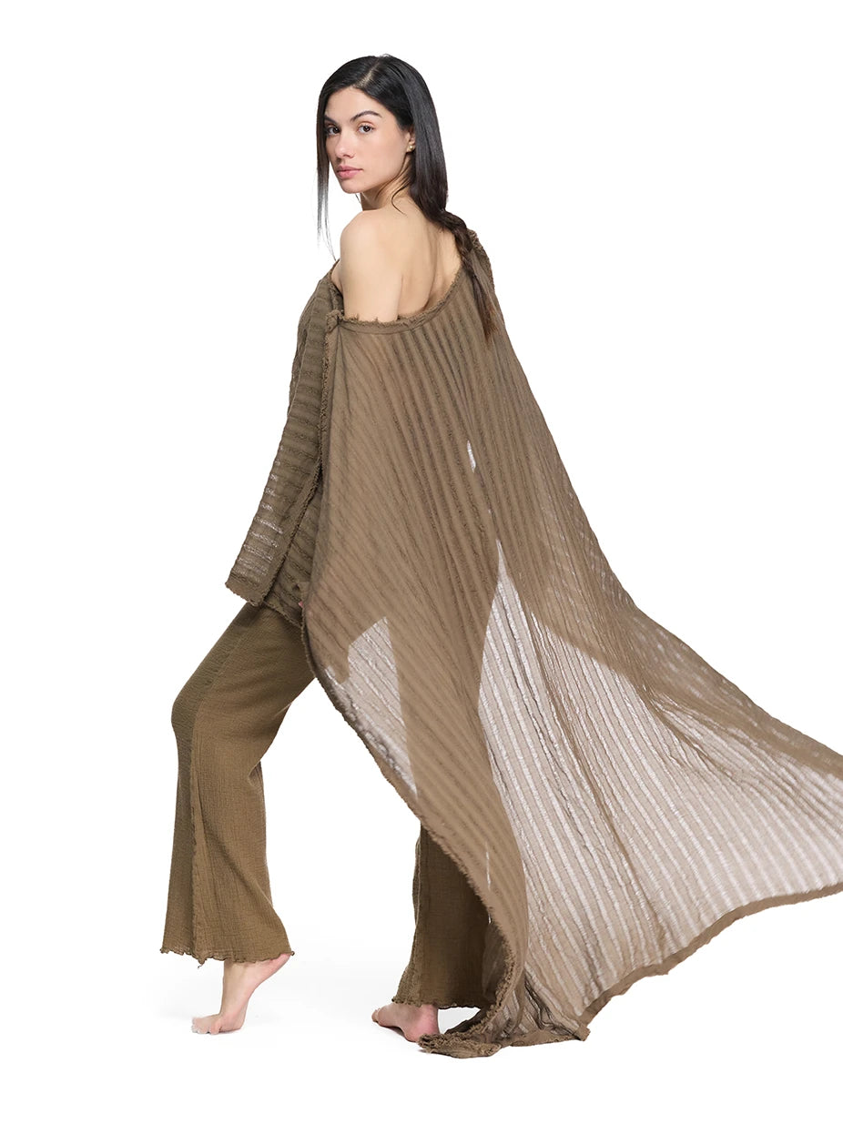Hera Asymmetrical Cotton Caftan