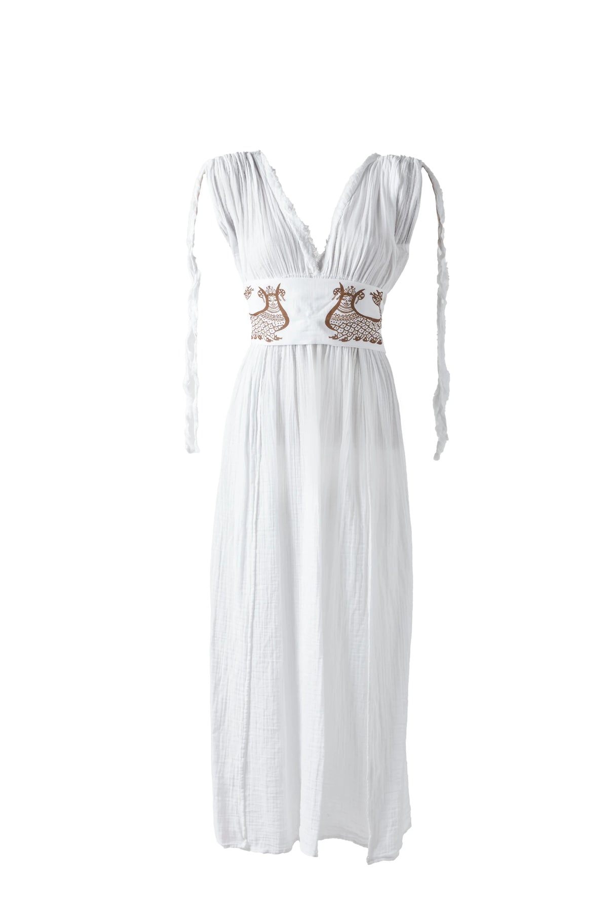 ŞAHMERAN DRESS WITH DEEP SLIT DETAIL