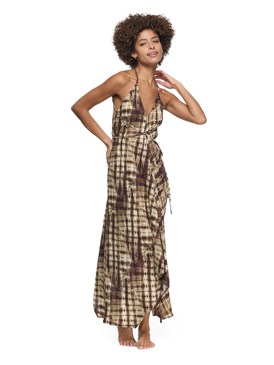 Luna Viskon Batik Elbise