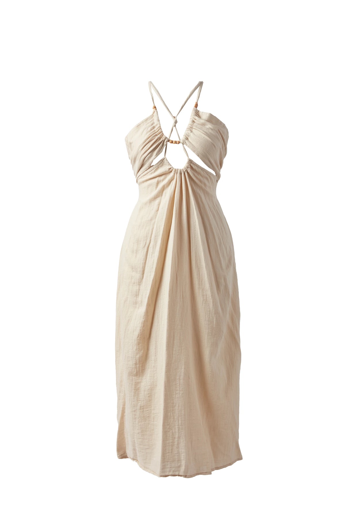 MAR BEADED LOW-CUT DRESS