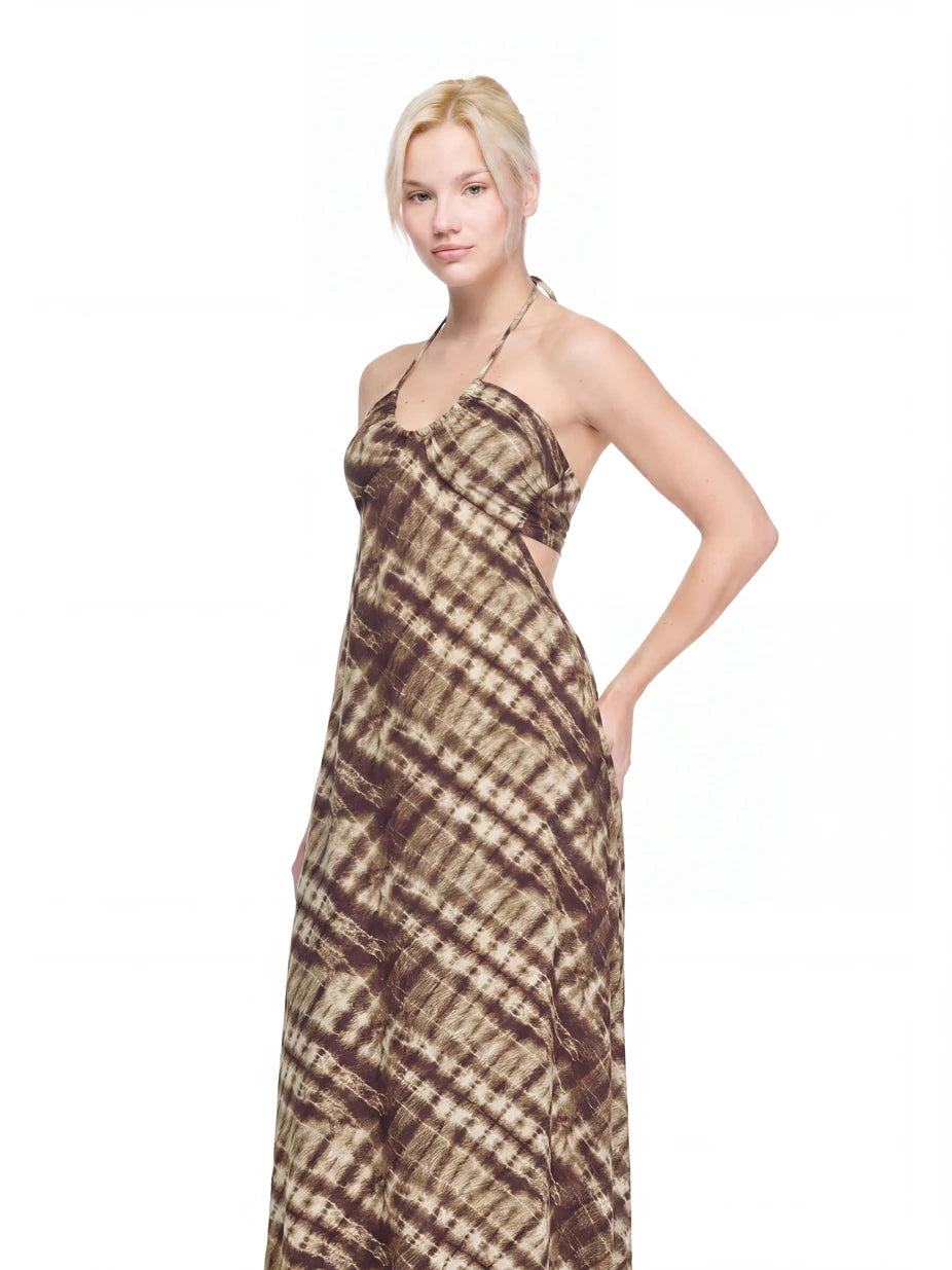 Dora Viskon Batik Elbise